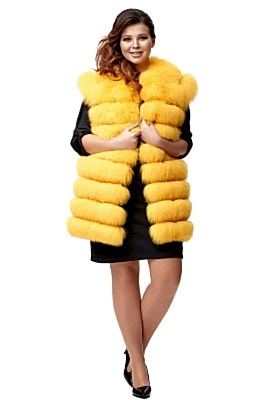 Фото товара Жилет песец поперечка, желтый Фото товара Жилет песец поперечка, желтый