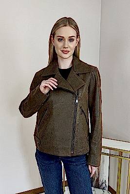 Фото товара Куртка кожа жен. 1013.IZ-45.лето, коричневый