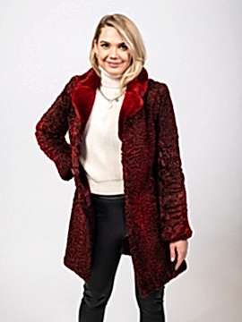 Фото товара П/пальто каракуль 010/М19В темно-красный