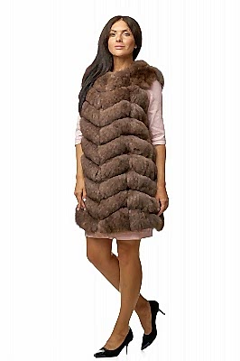 Фото товара Жилет песец елка, соболь Фото товара Жилет песец елка, соболь