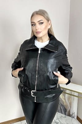 Фото товара Куртка кожа жен. 1004.YM-850В лето zig, черный