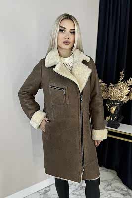 Фото товара Дубленка 1013.MSK-324 krek, светло-коричневый Фото товара Дубленка 1013.MSK-324 krek, светло-коричневый