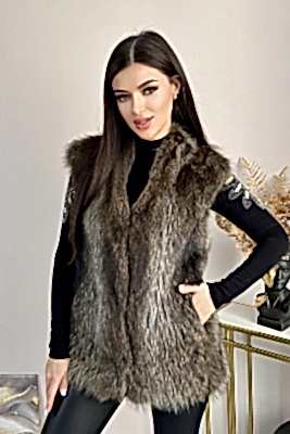 Фото товара Жилет енот 222.22БВ, темно-серый