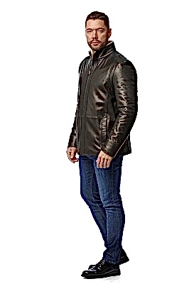 Фото товара Куртка кожа 1013.1127 (овчина), черный/белый