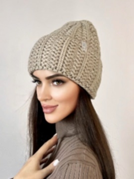 Фото товара Шапка трикотаж 02, капучино