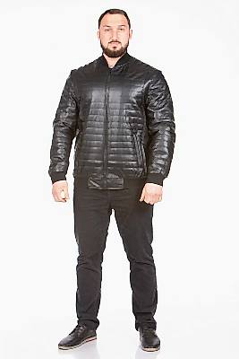 Фото товара Куртка кожзам 713 бомбер, черный