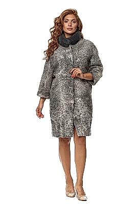 Фото товара Полупальто каракуль Стелла (норка), серый