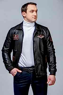 Фото товара Куртка кожзам D-2129, черный