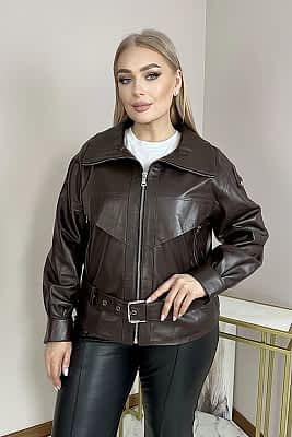 Фото товара Куртка кожа жен. 1004.YM-850В лето zig, коричневый