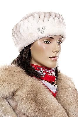 Фото товара Берет мутон О-132ББ, Колотый лед