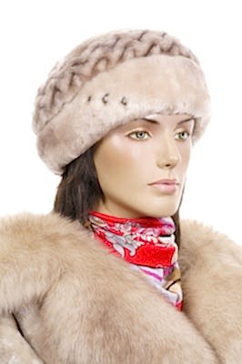 Фото товара Берет мутон О-192ББ, Розовый с бежевым напылением