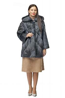 Фото товара Полупальто нутрия Галина, графит