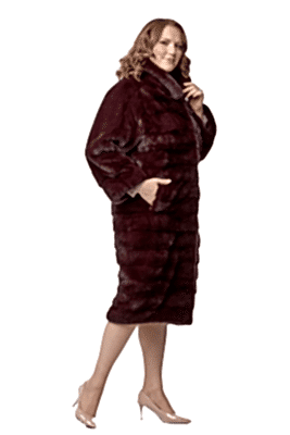 Фото товара Пальто норка V&G м 631 стойка, бордо