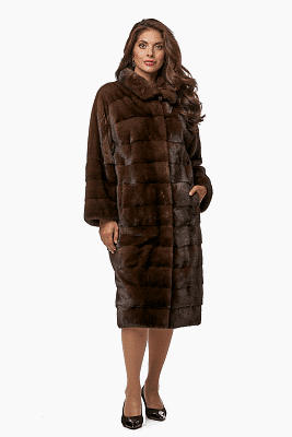 Фото товара Пальто норка V&G м 631 стойка, махагон