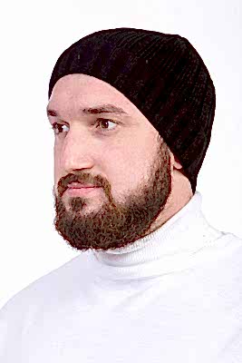 Фото товара Шапка трикотажная 02 резинка, черный Фото товара Шапка трикотажная 02 резинка, черный