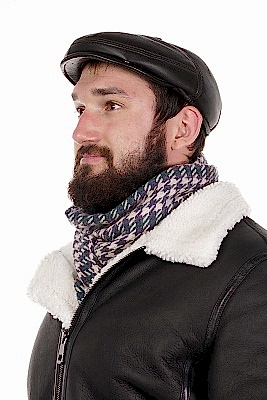 Фото товара Кепка Реглан кожаная 002.001, коричневый Фото товара Кепка Реглан кожаная 002.001, коричневый