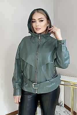 Фото товара Куртка кожа жен. 1004.YM-850К лето zig, светло-зеленый