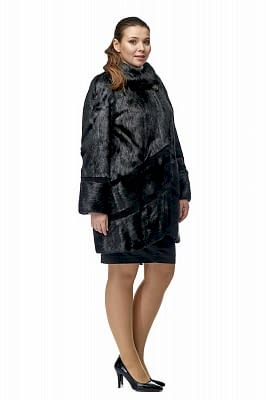 Фото товара Полупальто нутрия Арега, черный
