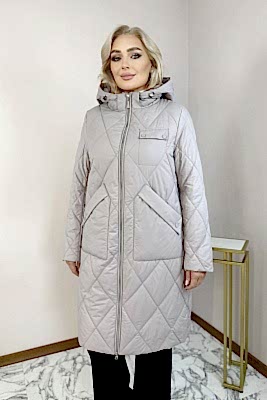 Фото товара П/пальто F-22383, бежевый Фото товара П/пальто F-22383, бежевый